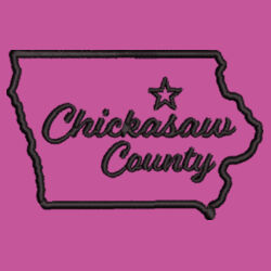 Chickasaw Court House - Ladies Dri FIT Vertical Mesh Polo - Black Design