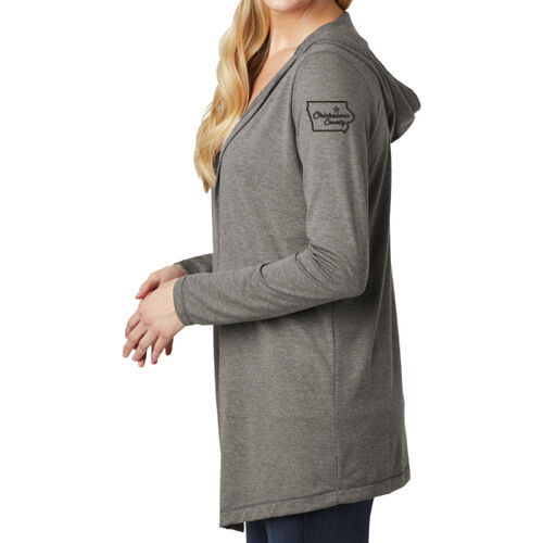 Chickasaw Court House - ® Women's Perfect Tri ® Hooded Cardigan - Black Thumbnail