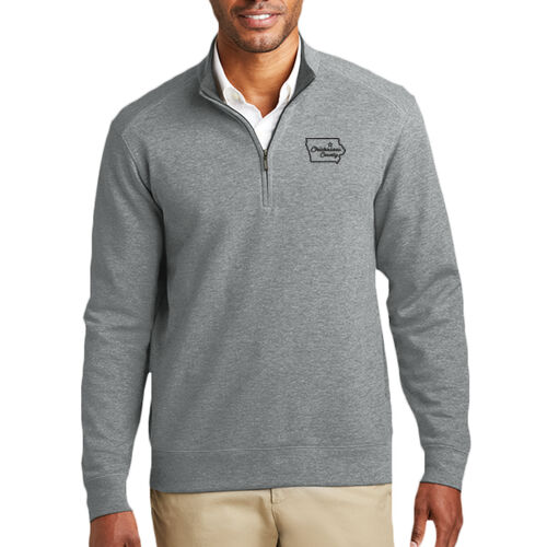 Chickasaw Court House - Interlock 1/4 Zip - Black Thumbnail