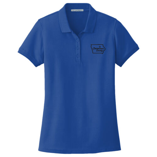 Chickasaw Court House - Ladies Core Classic Pique Polo - Black Thumbnail