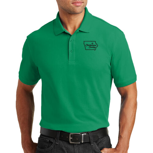 Chickasaw Court House - Core Classic Pique Polo - Black Thumbnail