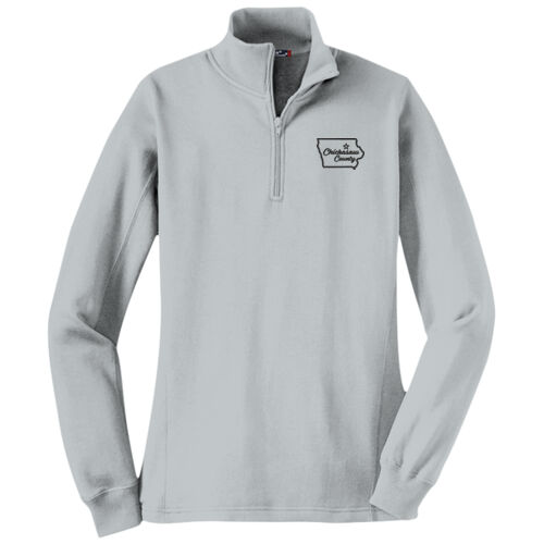 Chickasaw Court House - Ladies 1/4 Zip Sweatshirt - Black Thumbnail
