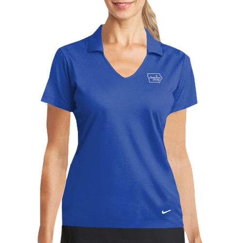 Chickasaw Court House - Ladies Dri FIT Vertical Mesh Polo - White Thumbnail