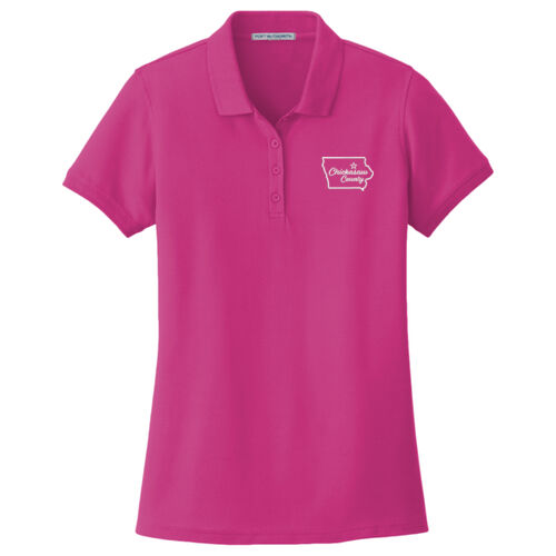Chickasaw Court House - Ladies Core Classic Pique Polo - White Thumbnail