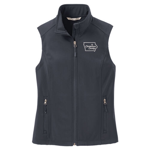 Chickasaw Court House - Ladies Core Soft Shell Vest - White Thumbnail