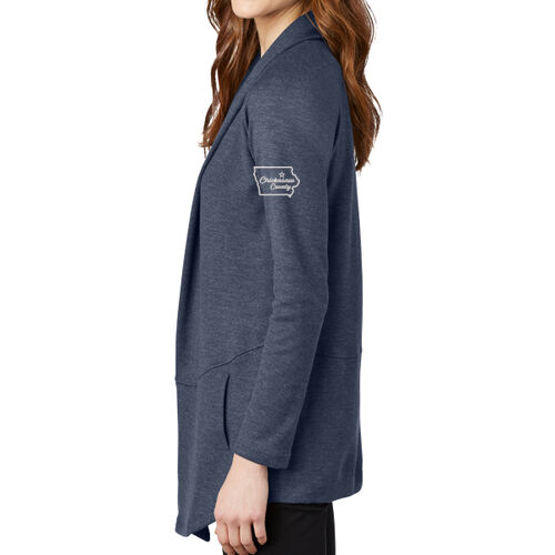 Chickasaw Court House - Ladies Interlock Cardigan - White Thumbnail