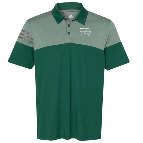 Chickasaw Court House - Heather 3-Stripes Block Sport Shirt - White Thumbnail