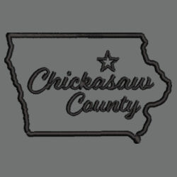 Chickasaw Court House - Dri FIT Vertical Mesh Polo - Black Design
