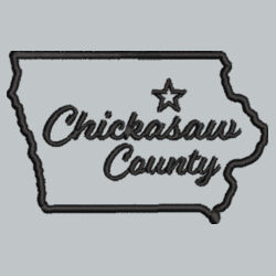 Chickasaw Court House - Ladies 1/4 Zip Sweatshirt - Black Design
