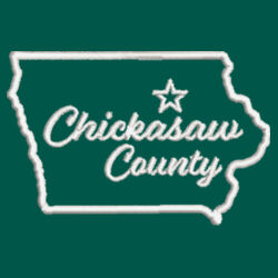 Chickasaw Court House - Heather 3-Stripes Block Sport Shirt - White Design